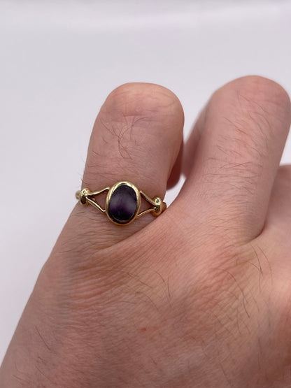 9ct gold blue John ring