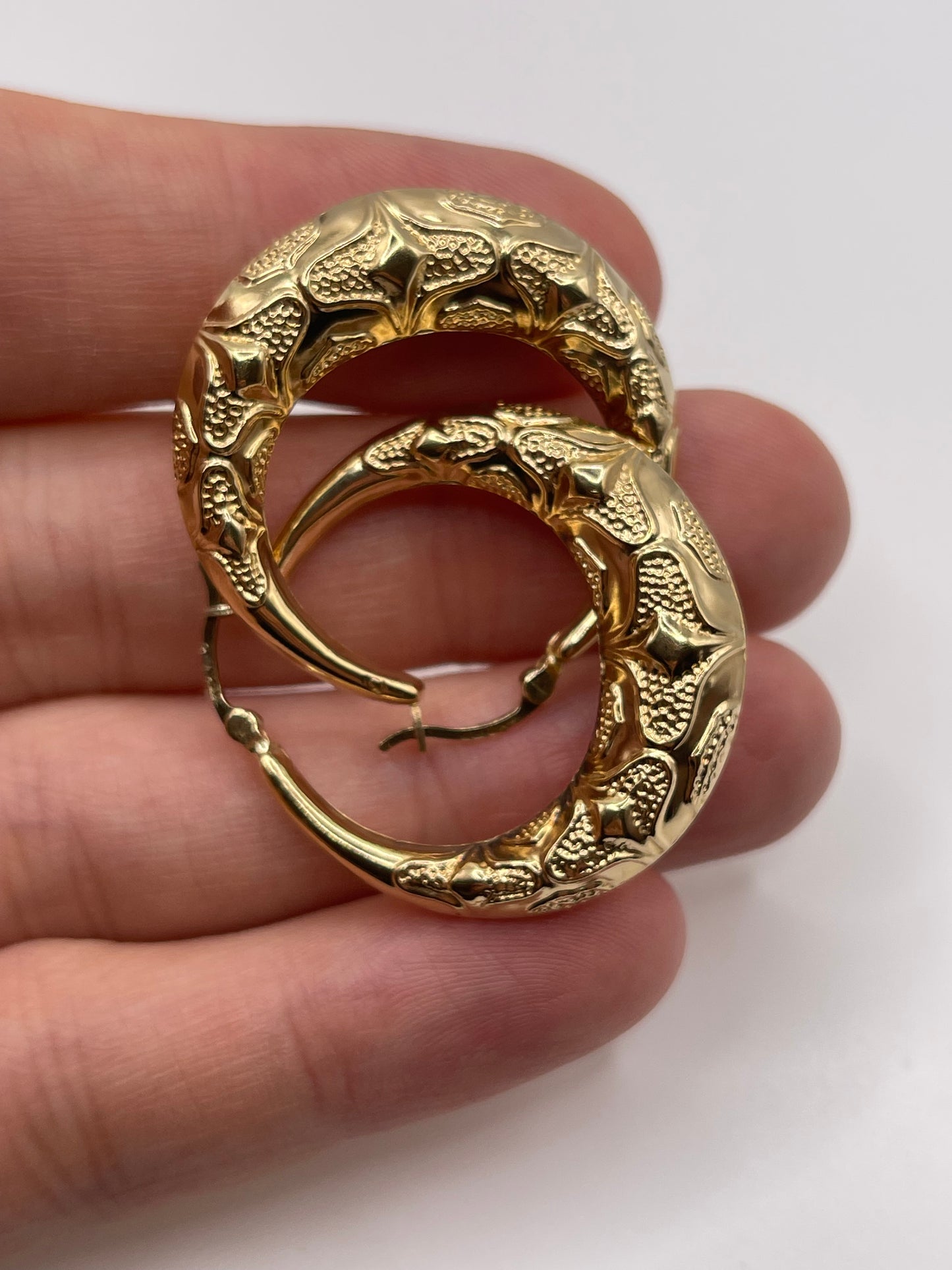 9ct gold creole earrings