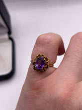 Load image into Gallery viewer, 9ct gold amethyst ring
