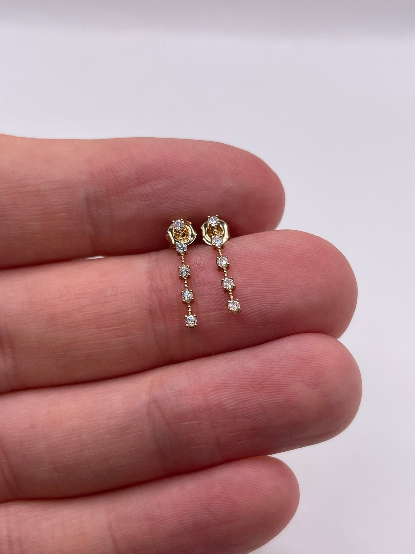 9ct gold cz earrings