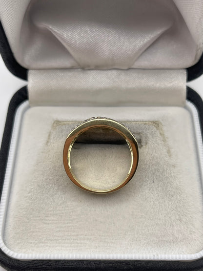9ct gold diamond cluster ring