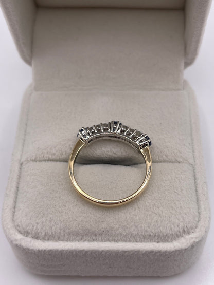 9ct gold sapphire and diamond ring