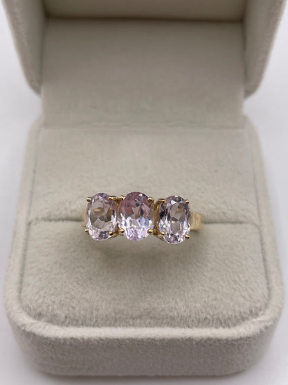 9ct gold kunzite ring