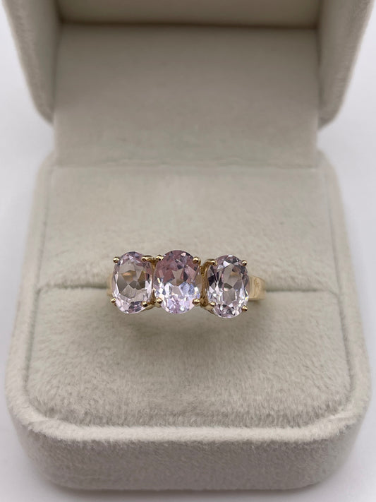 9ct gold kunzite ring