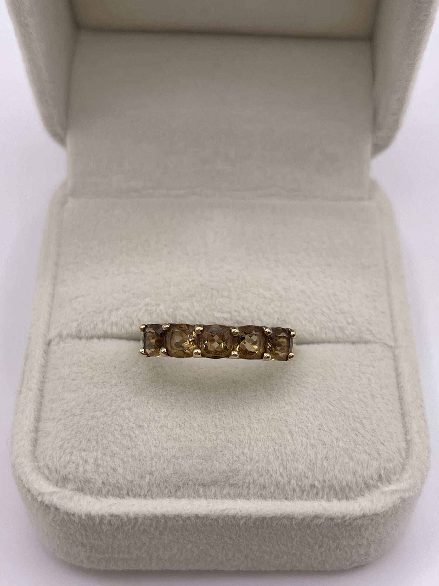 9ct gold Smokey quartz ring