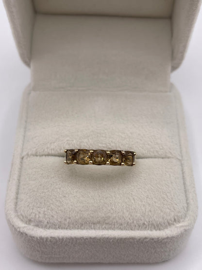 9ct gold Smokey quartz ring