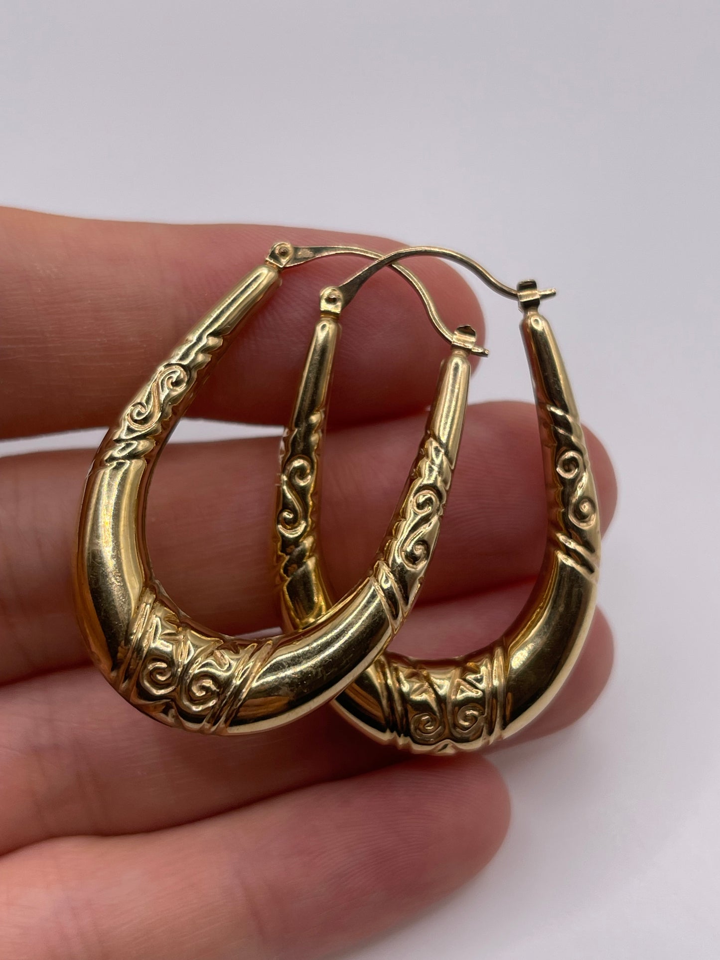 9ct gold creole earrings