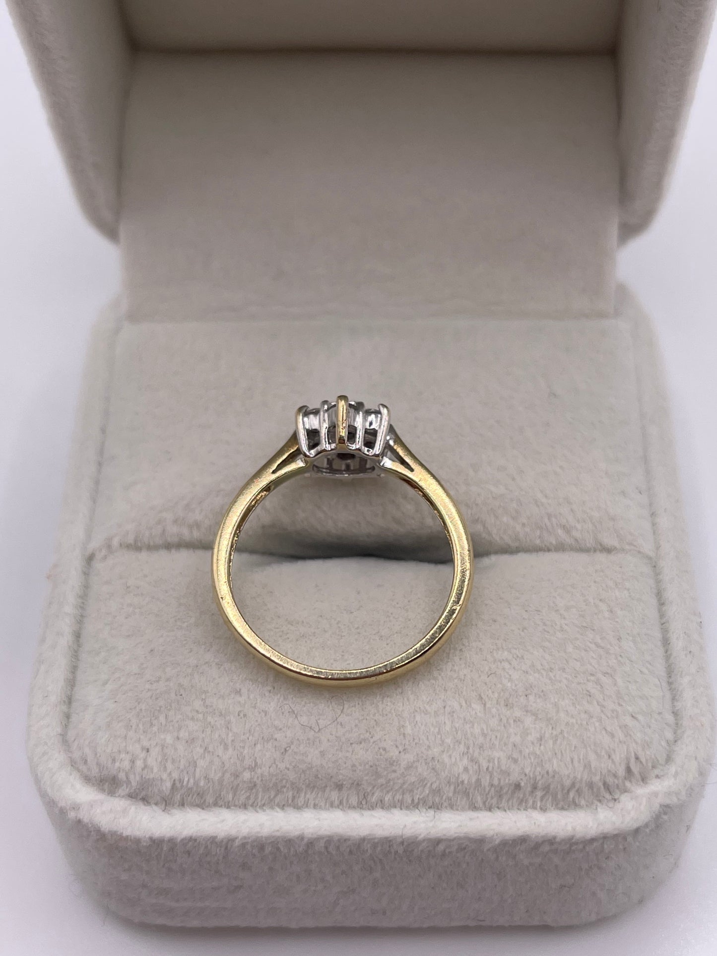 9ct gold 33 point diamond cluster ring