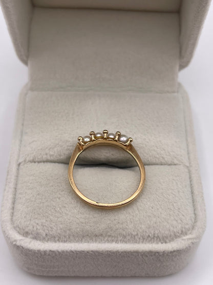 9ct gold pearl ring
