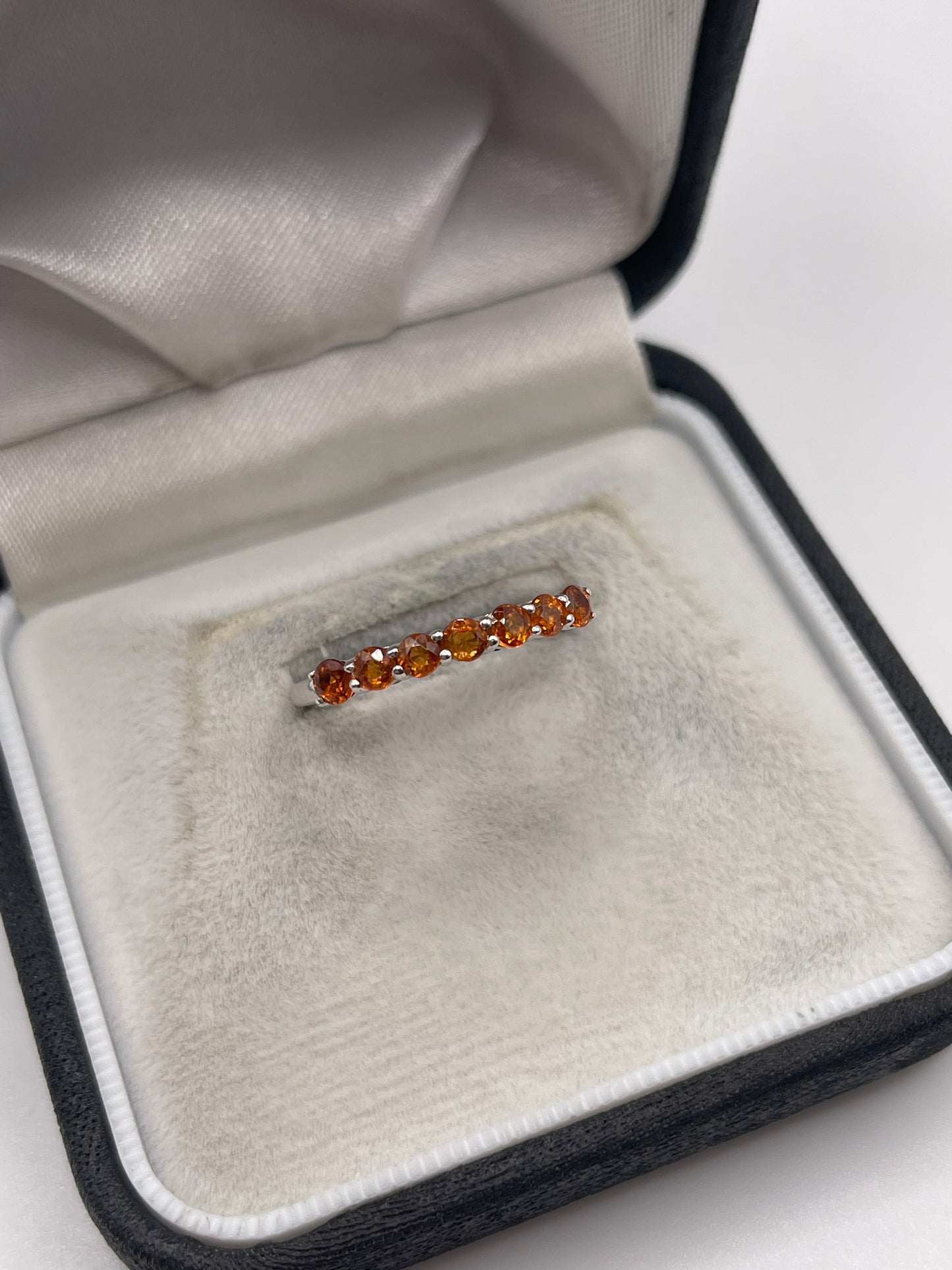 9ct white gold sapphire ring