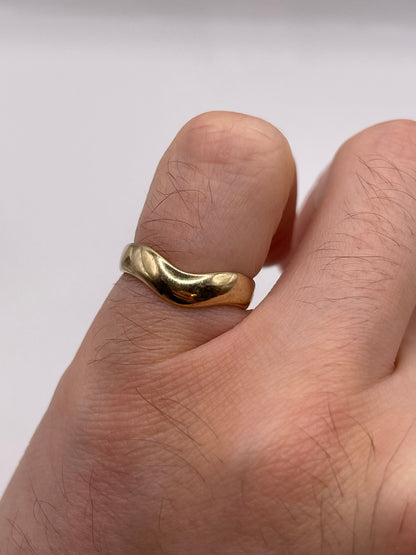 9ct gold wishbone ring