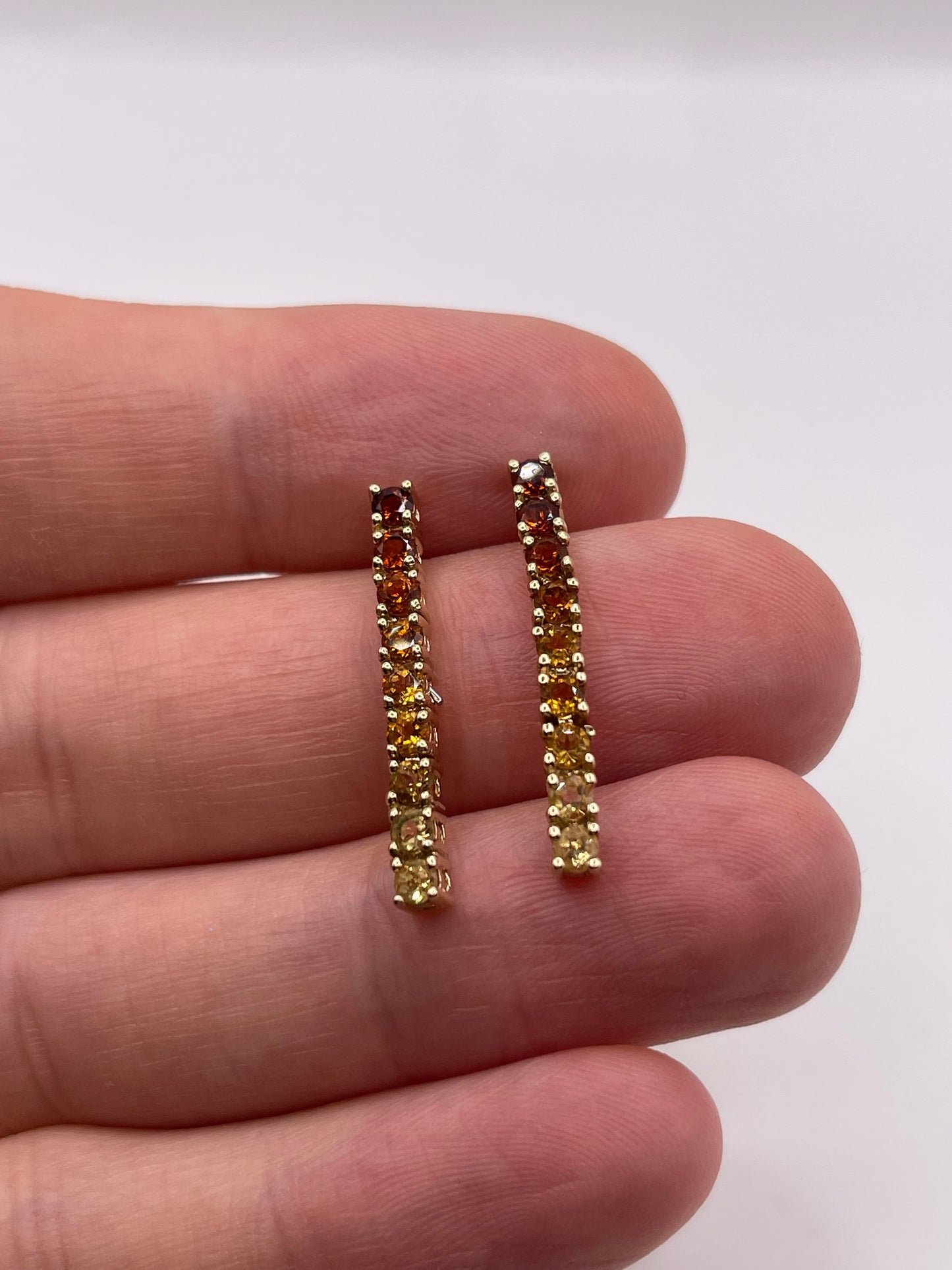 9ct gold citrine earrings