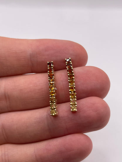 9ct gold citrine earrings