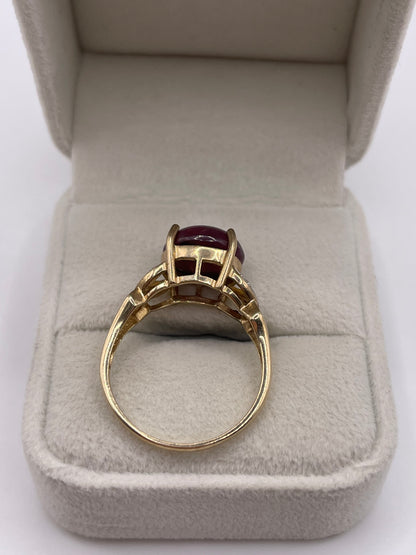 9ct gold star ruby and diamond ring