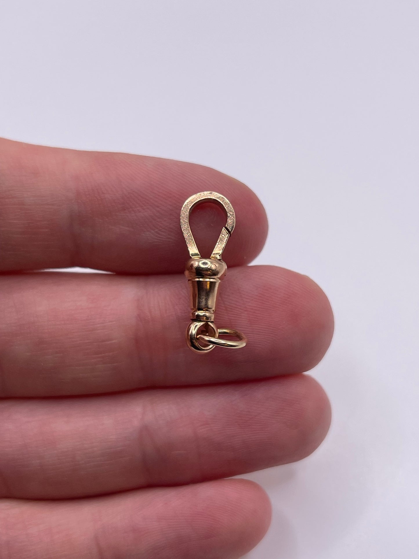 9ct rose gold dog clip 2