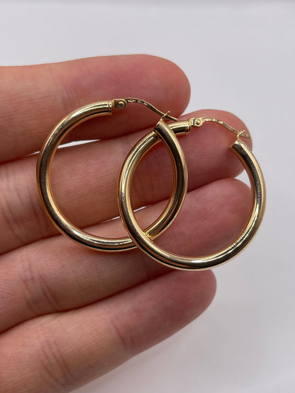 9ct gold creole earrings