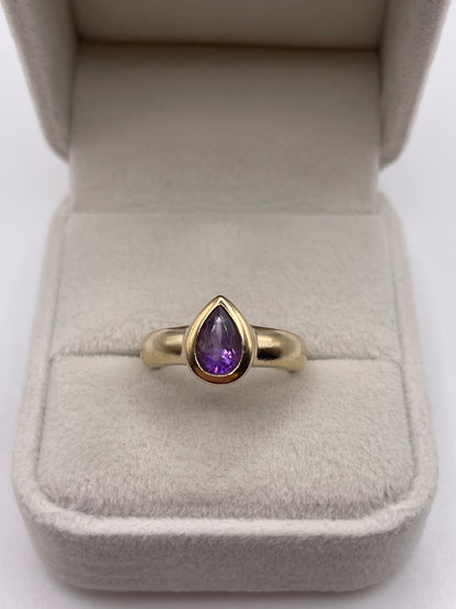 9ct gold amethyst ring