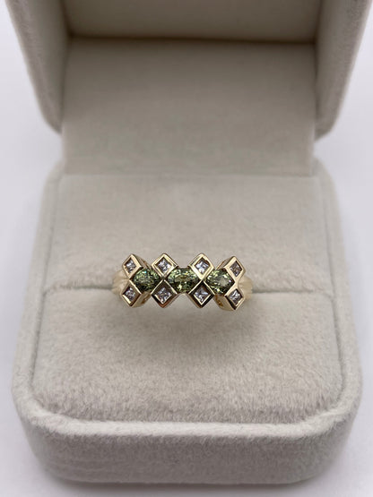 9ct gold sapphire cluster ring
