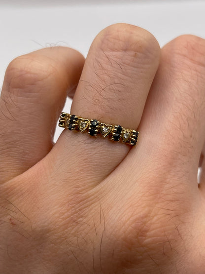 9ct gold sapphire and diamond ring