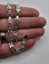 Load image into Gallery viewer, Solid silver Byzantine bracelet
