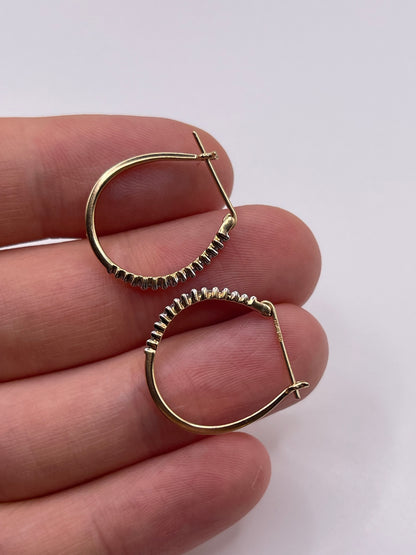 9ct gold diamond earrings