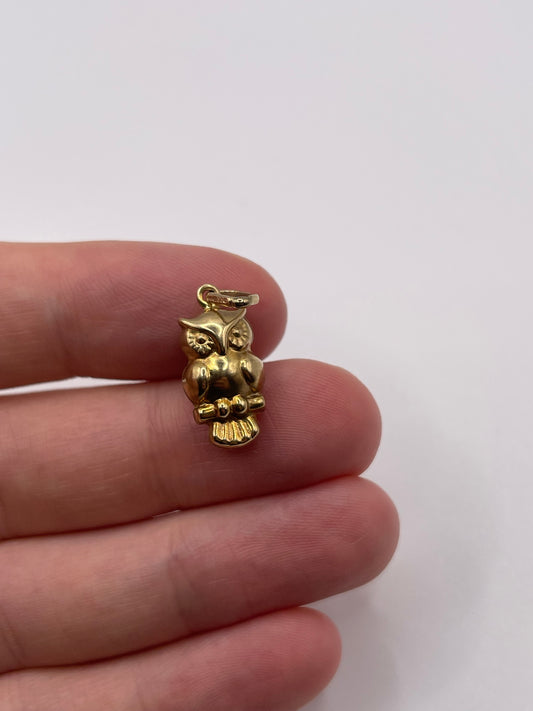 9ct gold owl charm