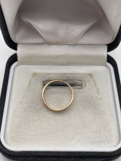 9ct rose gold band