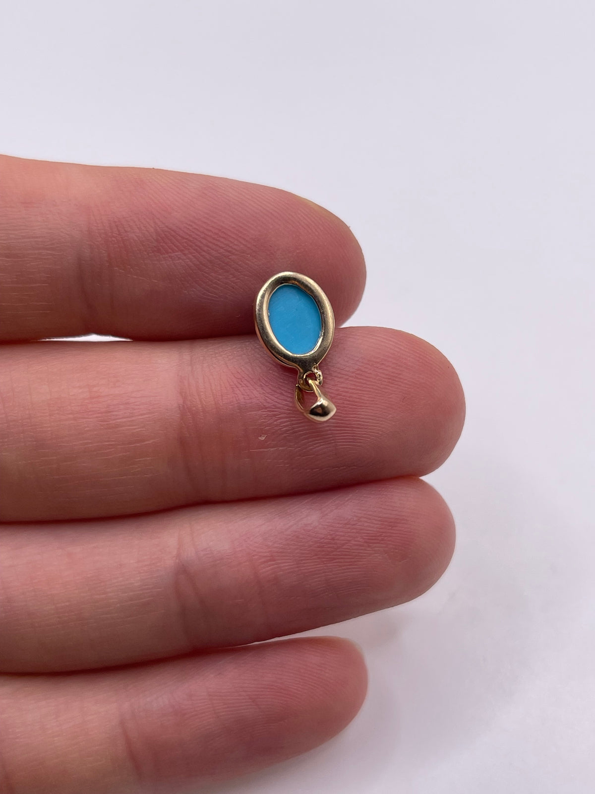 9ct gold turquoise pendant
