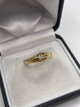 Load image into Gallery viewer, 18ct gold diamond gypsy ring
