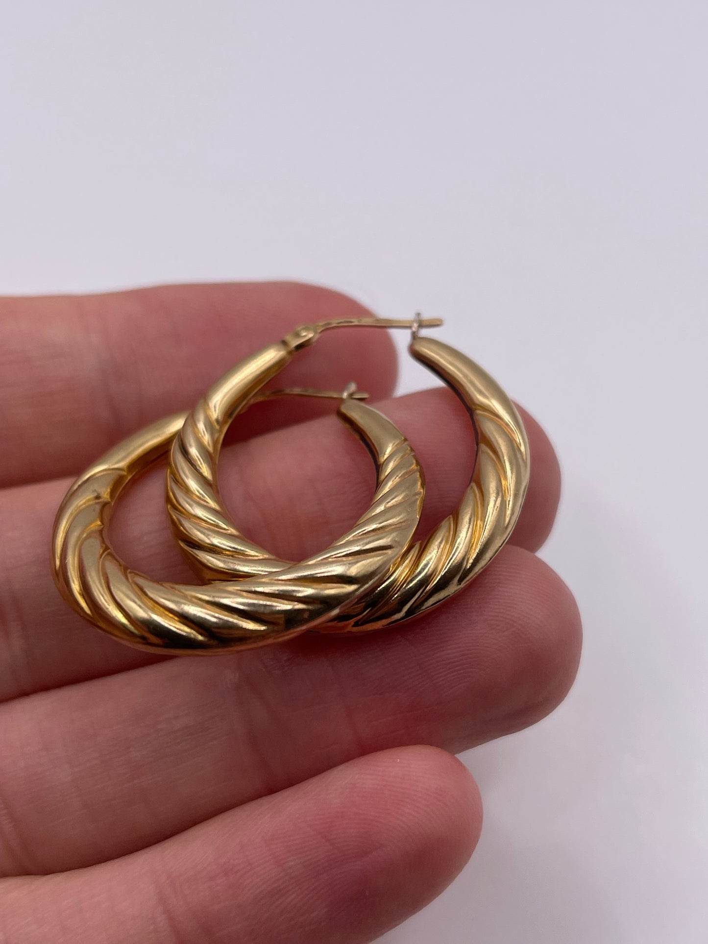 9ct gold creole earrings