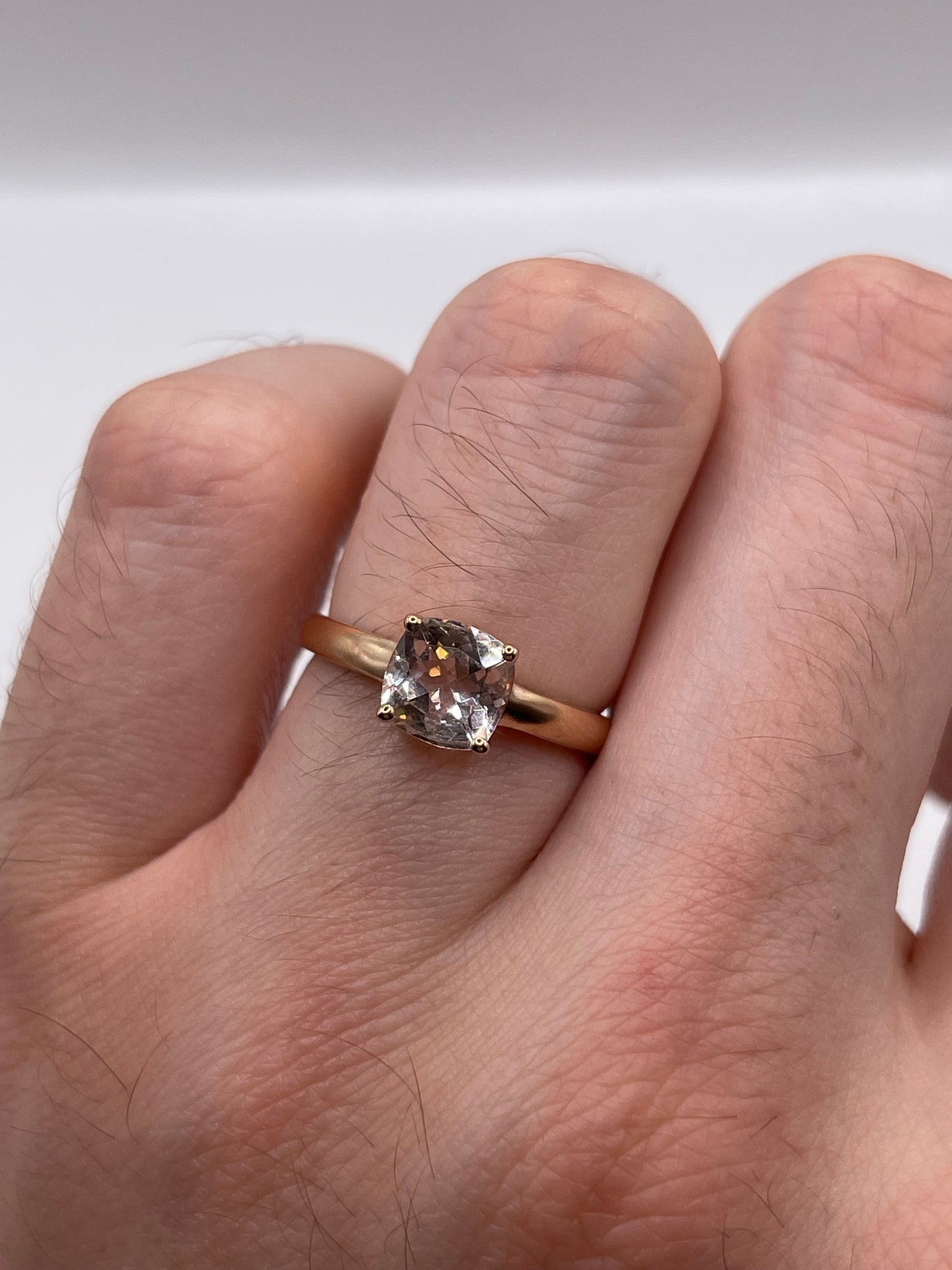 9ct rose gold morganite ring
