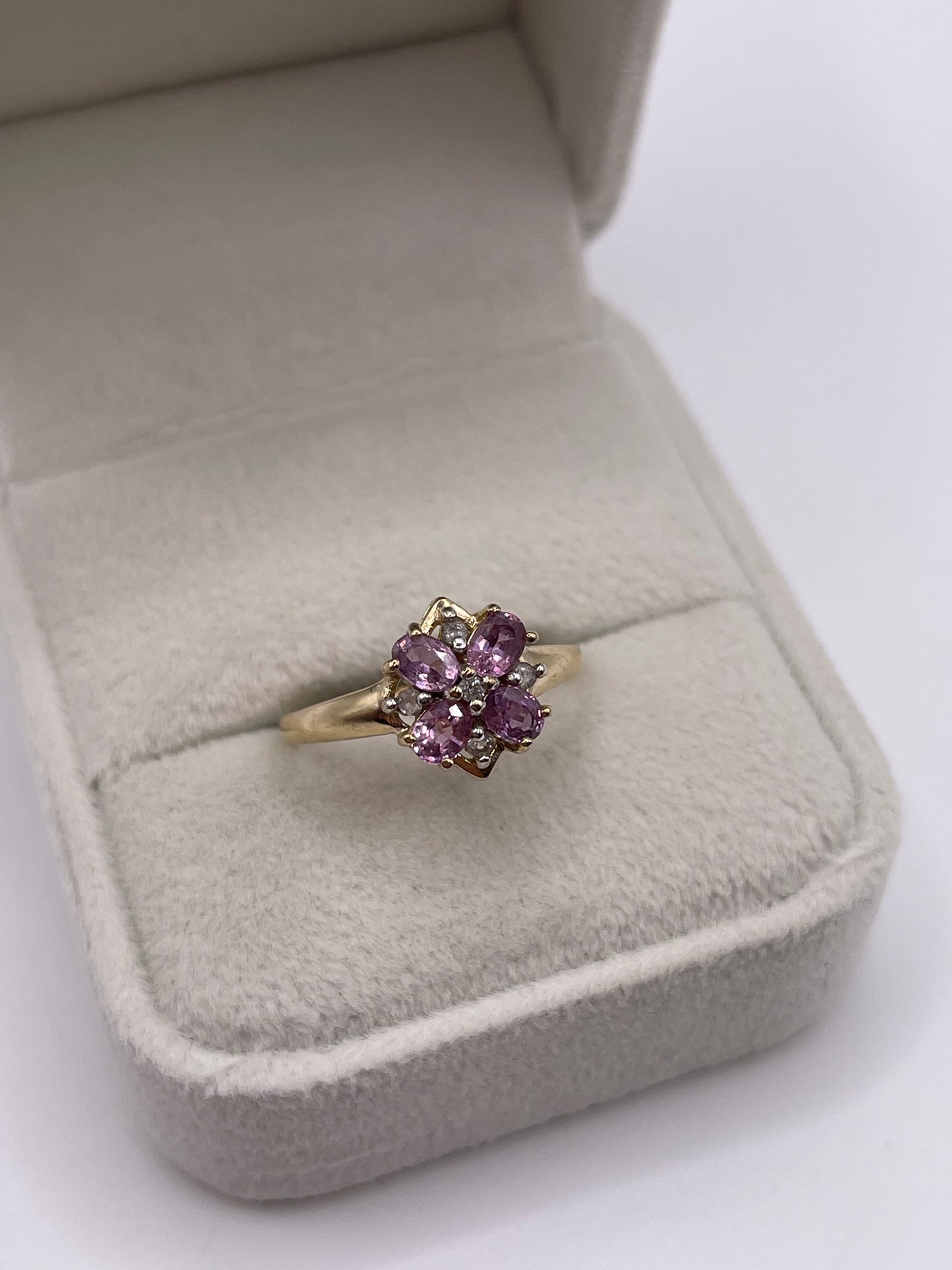 9ct gokd tourmaline and zircon ring
