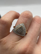 Load image into Gallery viewer, 9ct gold 1ct diamond cluster ring
