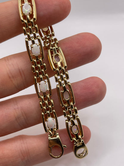 9ct gold opal bracelet