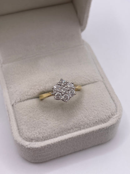 18ct gold 75 point diamond ring