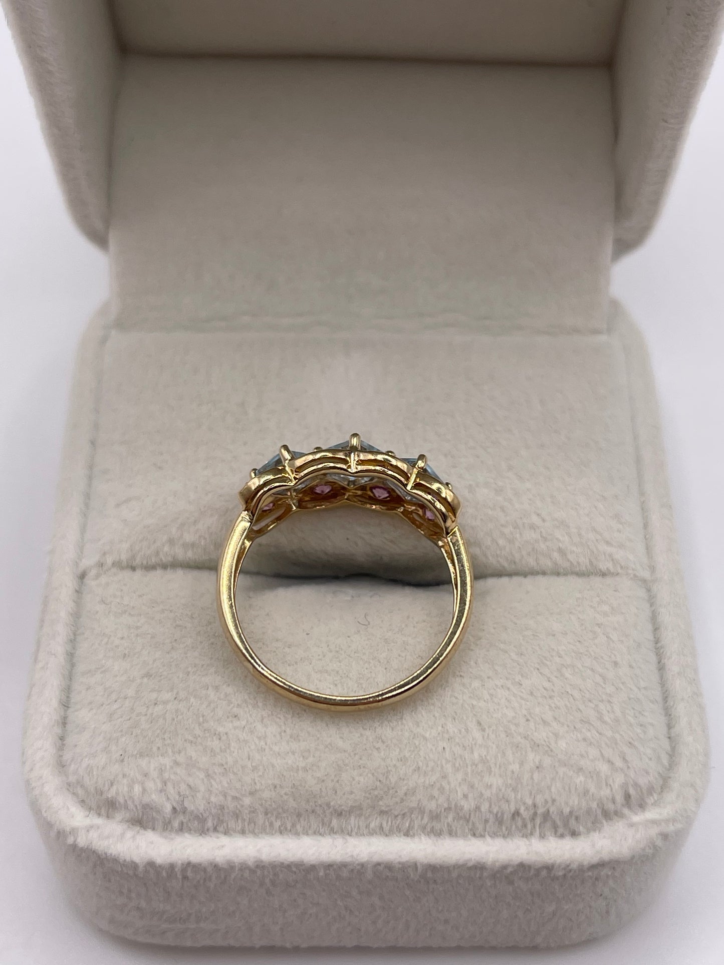9ct gold topaz cluster ring