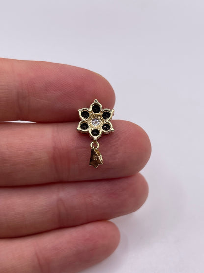 9ct gold sapphire and diamond pendant