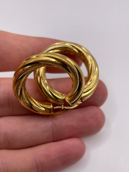 9ct gold creole earrings