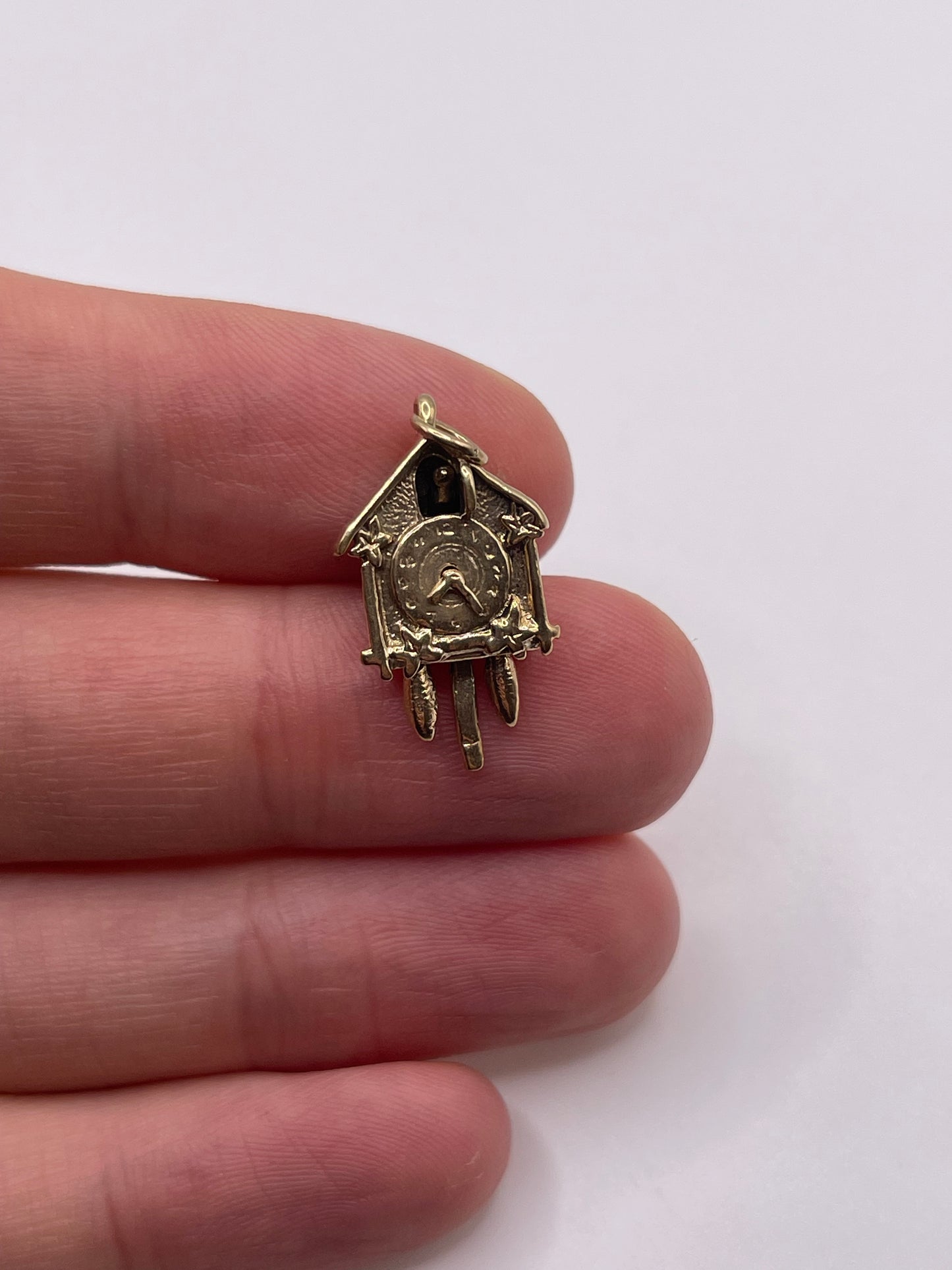 9ct gold cuckoo clock charm