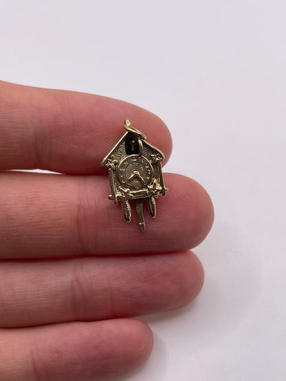 9ct gold cuckoo clock charm