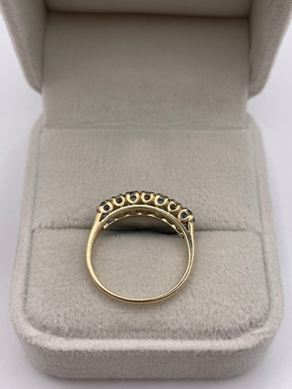 9ct gold topaz and diamond ring