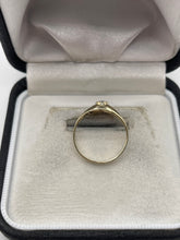 Load image into Gallery viewer, 9ct gold London blue topaz gypsy ring
