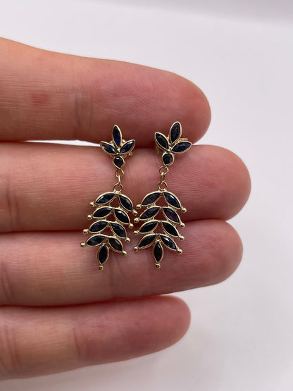 9ct gold sapphire earrings