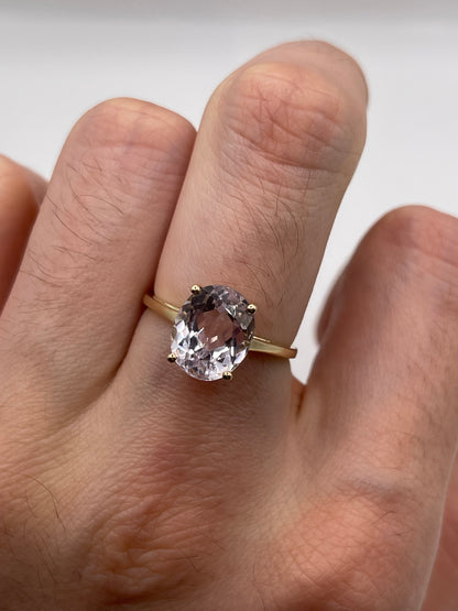 9ct gold kunzite ring