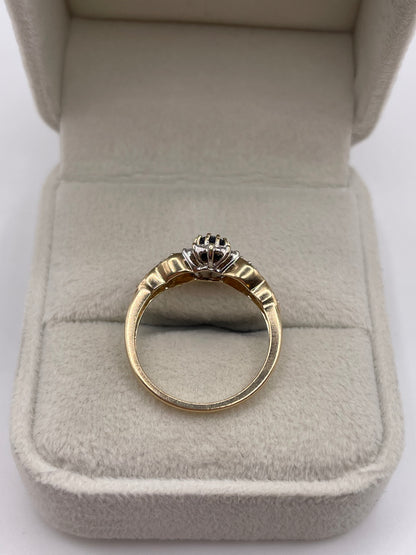 9ct gold sapphire and diamond ring