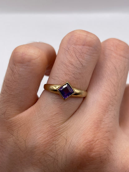 9ct gold amethyst ring