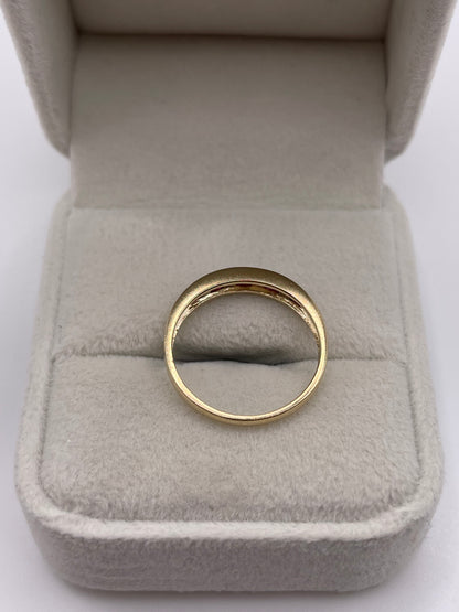9ct gold ruby and diamond ring