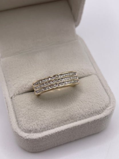14ct gold diamond cluster ring