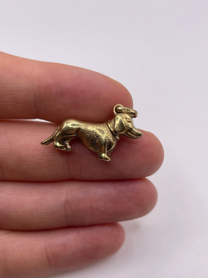 9ct gold dog charm
