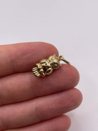 9ct gold owl charm